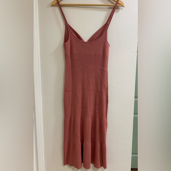 Aritzia Wilfred Dusty Pink Knit Mystery Dress Small - Picture 9 of 11